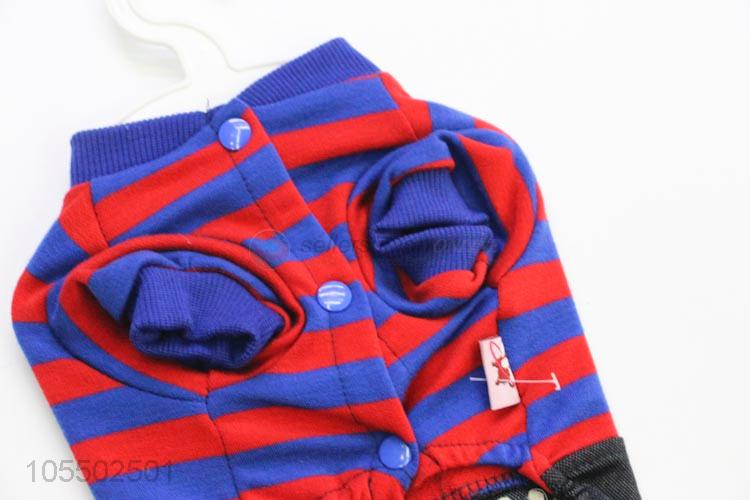 High Sales Stripe Pet Apparel Cute Pet Dog Clothes Coat Jacket