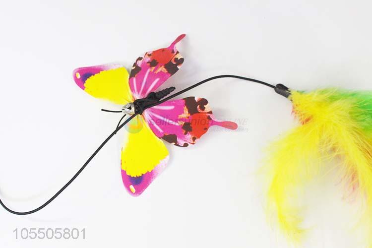 Durable Pet Cat Plastic Butterfly Feather Toys