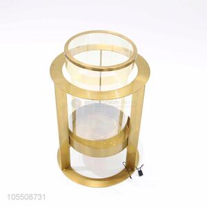 Factory promotional modern indoor decor golden metal candle holder