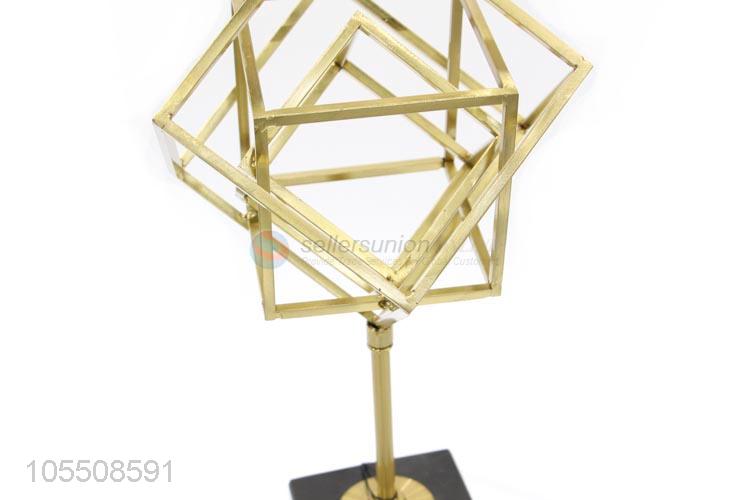 High quality golden 3D geometric iron furnishing article decoration craft