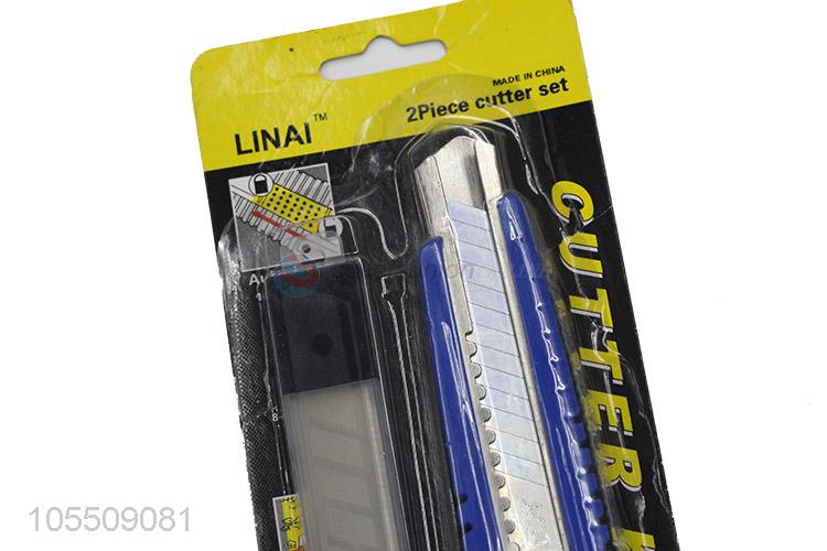 Wholesale Price Retractable Utility Knife Paper Cutter Knife Blade 18mm Cutter Knife and Spare Blades