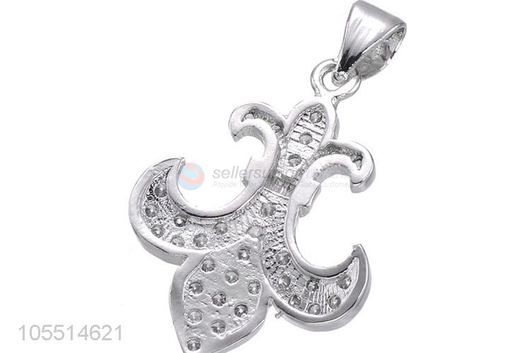 New Design Boat Anchor Shape Necklace Pendant Inlay Zircon Diamond Jewelry Pendant