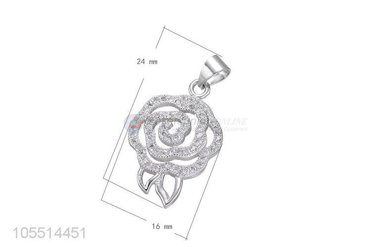 Custom Flower Design Diamond Pendant DIY Necklace Pendant