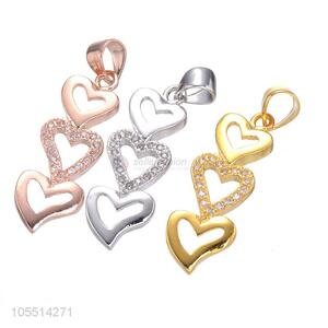 Fashion Heart Shape Diamond Necklace Pendant DIY Jewelry Accessories