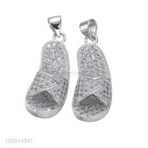 Custom Slipper Shape Diamond Jewelry Pendant DIY Necklace Pendant