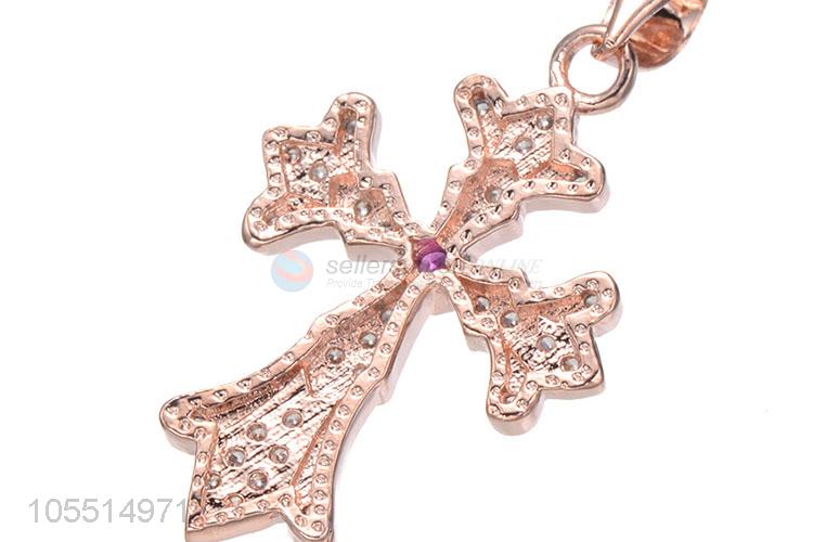 Wholesale Cross Inlay Zircon Pendant Fashion Jewelry Accessories