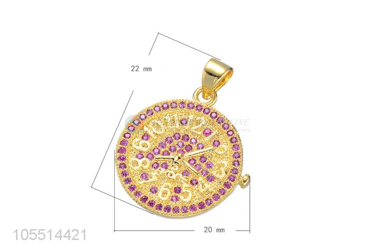 Wholesale Clock Shape Pendant Exquisite Necklace Accessories