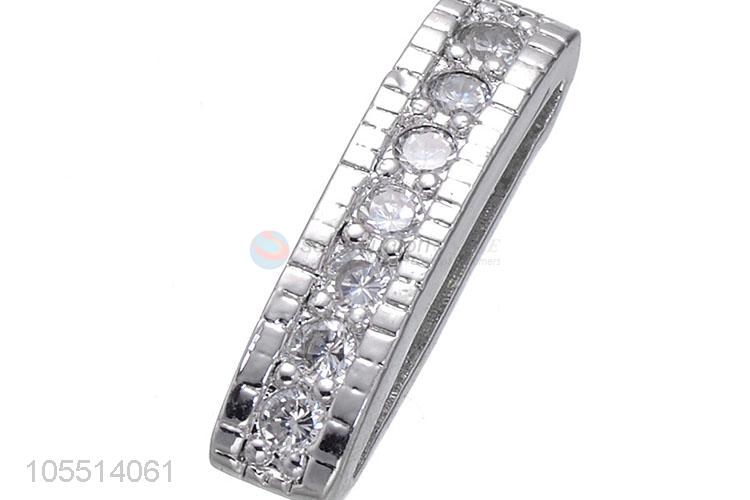 Hot Sale Bracelet Beads Fashion Charm Inlay Zircon Hole Spacer Bead