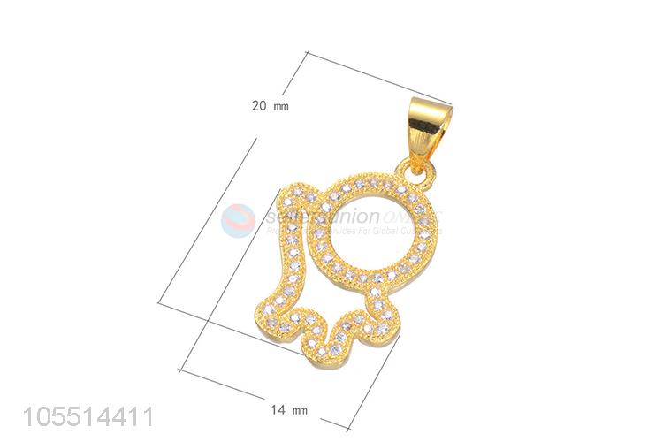 Cartoon Design Diamond Pendant DIY Jewelry Necklace Accessories