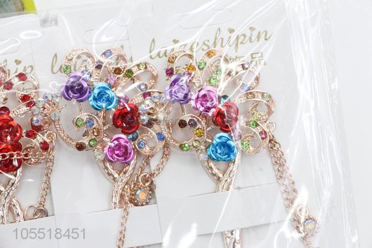 Wholesale Popular Fashion Exquisite Crystal Flower Hairpin