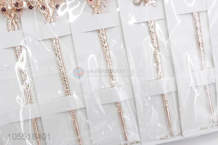 Best Sale Elegant Charm Flowers Hairpin Rhinestone Hair Stick