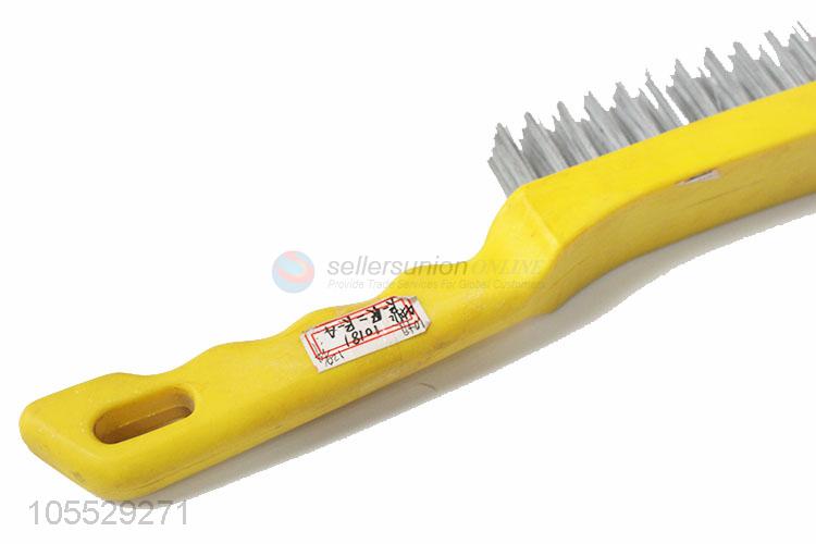 Factory directly sell plastic handle steel wire brush for paint and rust removal