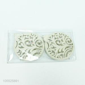 New design round hollow-out glitter Christmas ornament