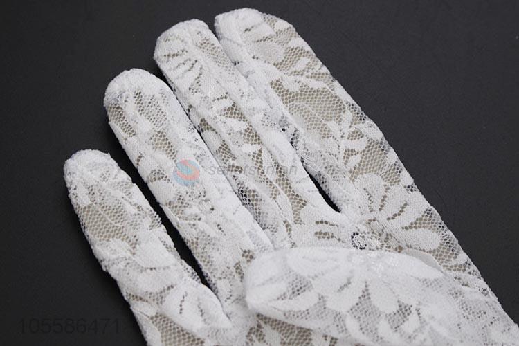 Good Factory Price White Lace Wedding Bridal Gloves Wedding Accessories