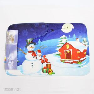 Fancy Design Christmas Series 3pcs Non-slip Water Absorb Bathroom Mats Set