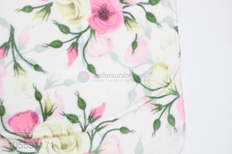 Excellent Quality Flower Printing 3pcs Bathroom Anti Slip Bath Mat Set