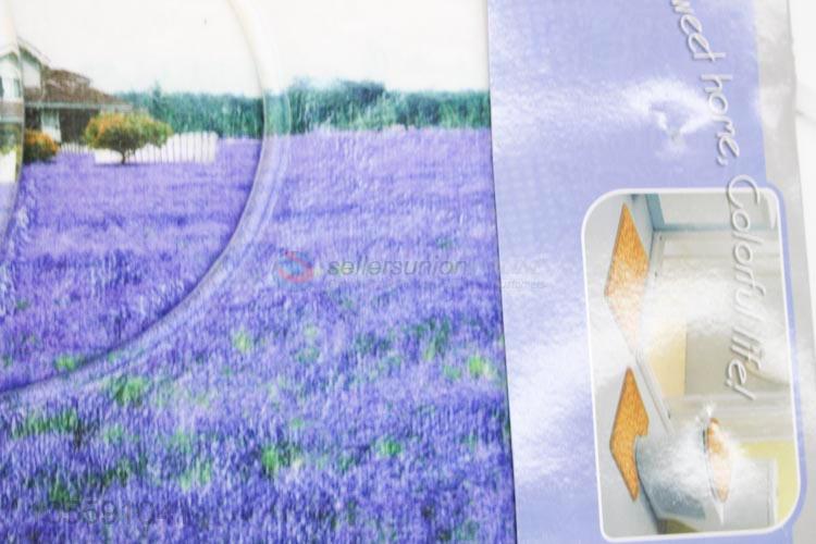 Latest Design Lavender 3pcs Anti Slip Bathroom Carpets Set