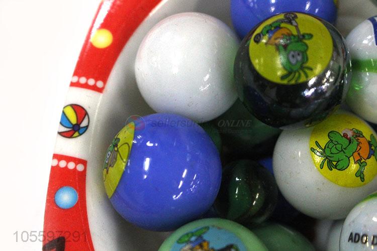 Hot Selling Cartoon Printing Toy Glass Ball Cute Marbles