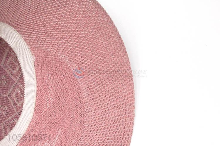 Customized elegant women summer beach hat knitted cap