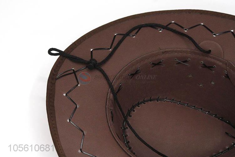 Good quality cheap cowboy hat suede promotional cowboy hat