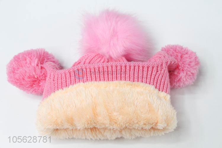 Best Selling Pink Winter Earmuffs Hat For Kids