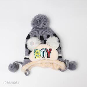 Popular Children Winter Warm Hat Pompon Ball Earmuffs Hat