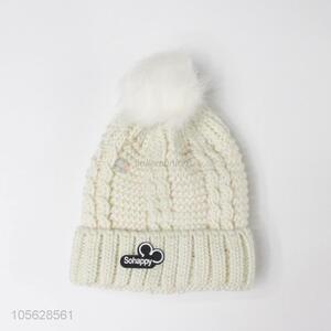 Good Quality Ladies Pompon Beanies Cap Winter Hat