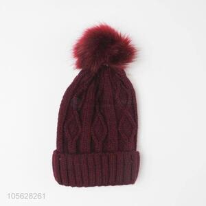 Good Sale Acrylic Knitted Beanie Hat Women Winter Caps