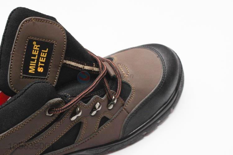 OEM customized waterproof genuine leather safety shoes for men