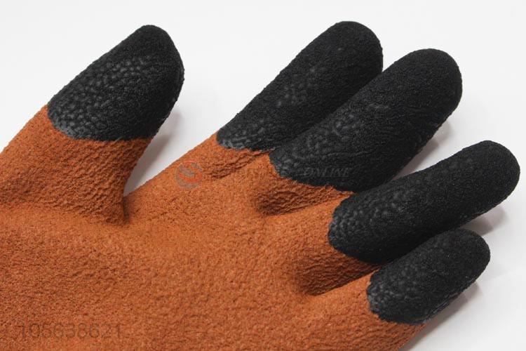 China suppliers latex work gloves protective safety gloves