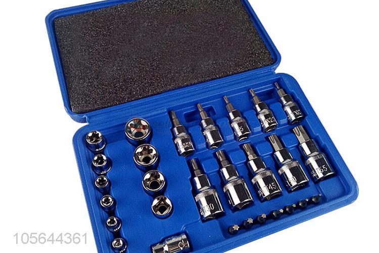 30 Pieces Torx Drive Trx-Star Socket Set Torx Bit Screwdriver Bit Set