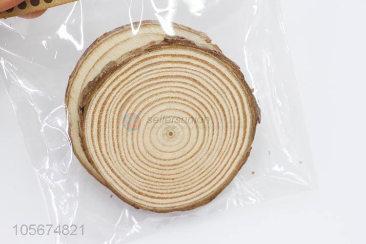 Good Sale Round Wood Grain Chips Decorative Embellishments