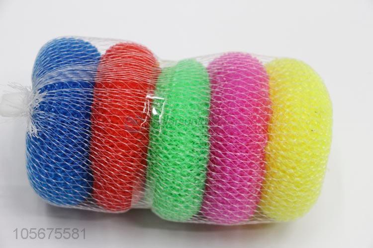 Best sale kitchen cleaning ball wire mesh scrubber sponge plastic scourer