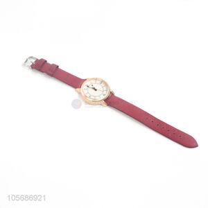 New Design Ladies Fashion Alloy Watch With Leather Watchband