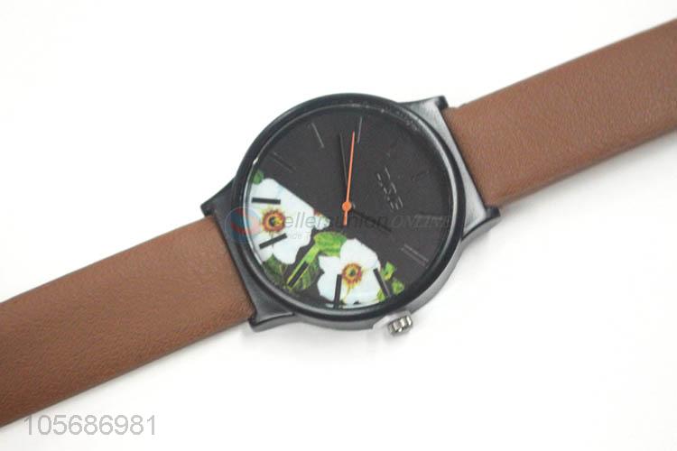 Fashion PU  Leather Watchband Alloy Wrist Watch