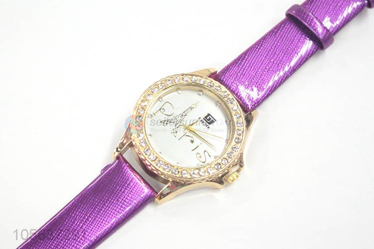 Good Sale Alloy Watch With Colorful PU  Watchband