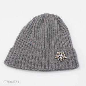 Factory Excellent Gray Winter Warm Knitting Hat