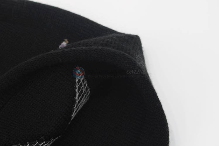 New Useful Black Winter Warm Knitting Hat with Stare