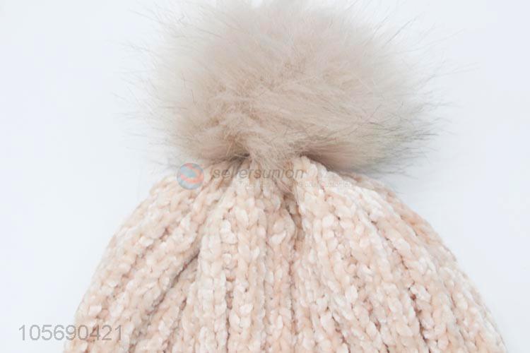 Popular Promotional Women Girls Winter Warm Knitting Hat