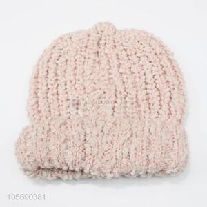 China Factory Pink Woman Winter Warm Knitting Hat