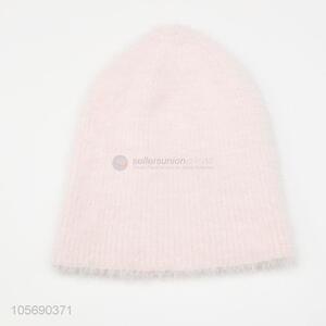Factory Promotional Pink Winter Warm Knitting Hat for Girl