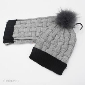 Top Sale Soft Winter Warm Scarf and Hat Set for Children