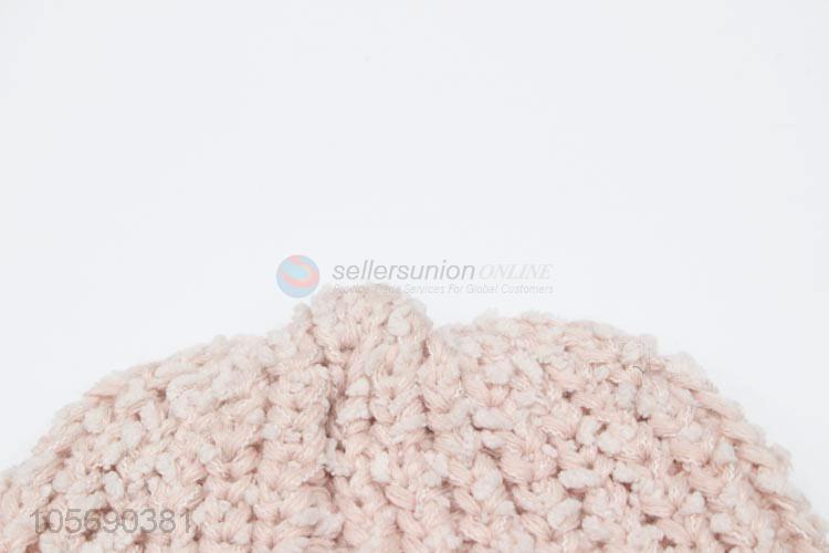 China Factory Pink Woman Winter Warm Knitting Hat