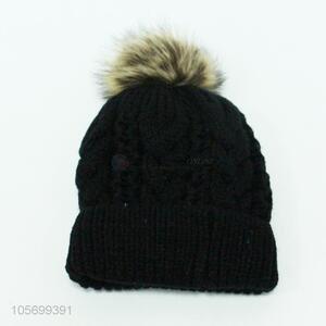 Wholesale Pompon Ball Winter Knitted Cap For Women