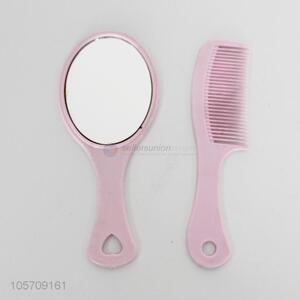 Lovely Cartoon Pattern Mirror Comb Set