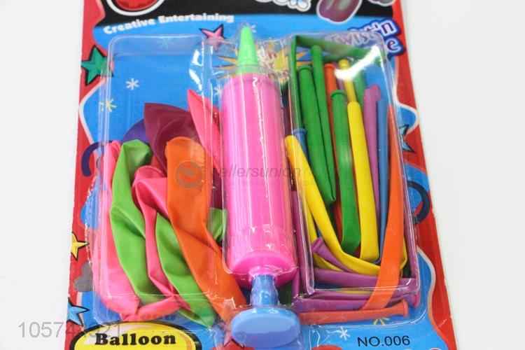 New Design Decorative Magic Balloons With Hand Pumps Set