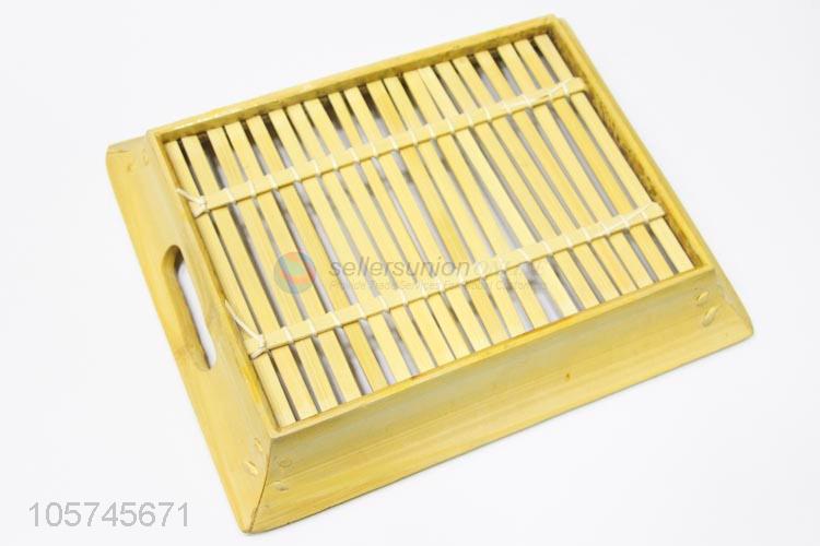 Good sale promotional bamboo tea tray cup teay for hotel