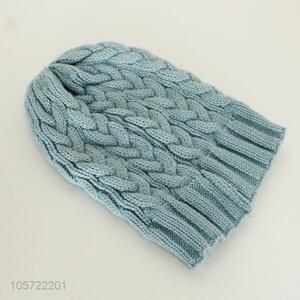 Direct factory light blue women knitting hats for winter