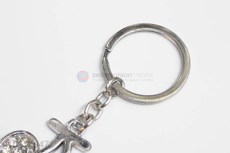 Popular cherry shape zinc alloy key chains metal keyrings