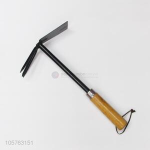 China wholesale gardening hand tool small garden iron hoe soldered with rake